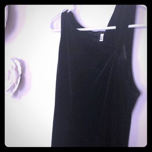 Black velvet dress